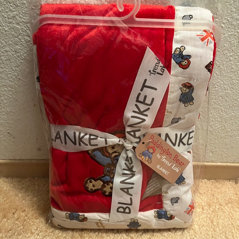 NWT Paddington Bear velour blanket